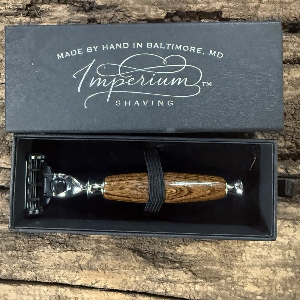 Imperium Shaving Essential Razor Bocote hardwood - Fits Gillette Mache 3